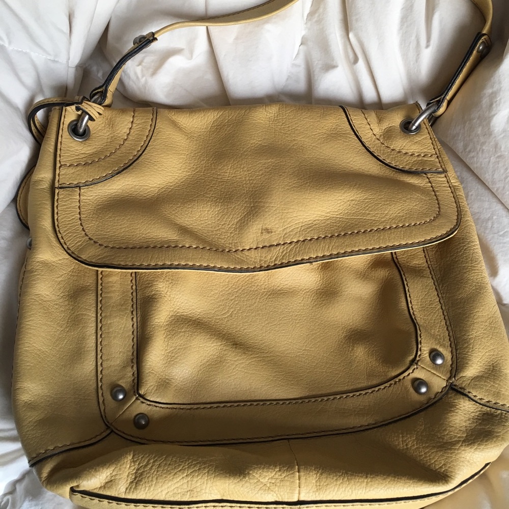Yellow Leather Fossil Purse
